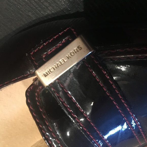 Michael Kors Oxford Patent Chunky Heel Pumps - Picture 7 of 8